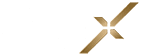 Logo resmi DSPX versi mini tanpa slogan menggunakan teks putih.